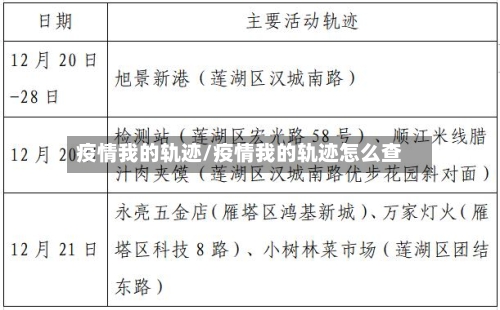 疫情我的轨迹/疫情我的轨迹怎么查-第2张图片