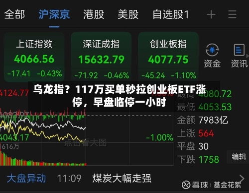 乌龙指？117万买单秒拉创业板ETF涨停，早盘临停一小时-第2张图片