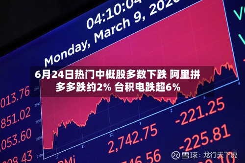 6月24日热门中概股多数下跌 阿里拼多多跌约2% 台积电跌超6%-第2张图片
