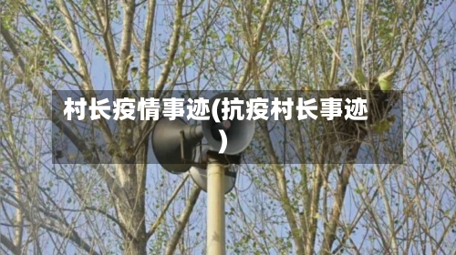 村长疫情事迹(抗疫村长事迹)-第2张图片