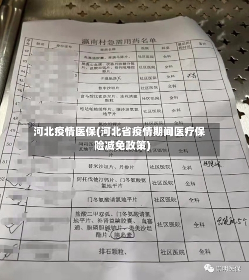 河北疫情医保(河北省疫情期间医疗保险减免政策)