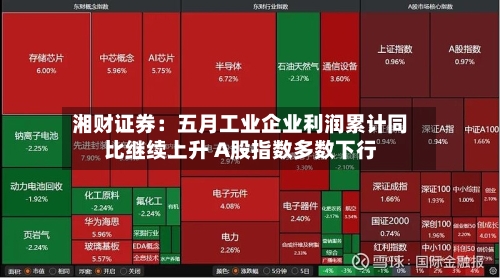 湘财证券：五月工业企业利润累计同比继续上升 A股指数多数下行-第2张图片