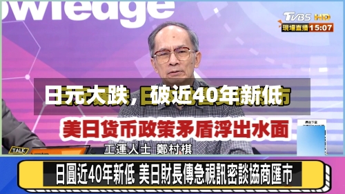 日元大跌	，破近40年新低-第2张图片