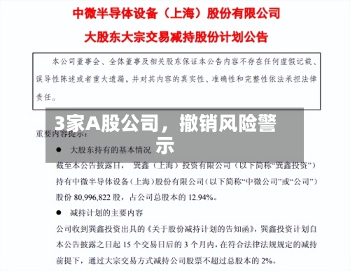 3家A股公司，撤销风险警示-第3张图片