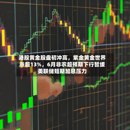 港股黄金股盘初冲高，紫金黄金世界涨超13%，6月非农超预期下行暂缓美联储短期加息压力-第3张图片