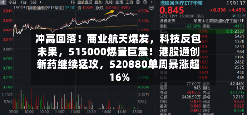 冲高回落！商业航天爆发	，科技反包未果，515000爆量巨震！港股通创新药继续猛攻，520880单周暴涨超16%-第2张图片