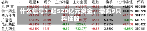 什么信号？超520亿元资金	，撤离9只科技股-第2张图片