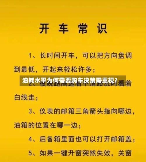油耗水平为何需要购车决策需重视?-第3张图片