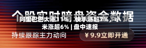 阿里巴巴大涨11%，快手涨超7%，小米涨超6% | 盘中速报-第2张图片