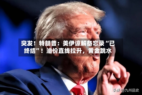 突发！特朗普：美伊谅解备忘录“已终结”！油价直线拉升，黄金跳水-第2张图片