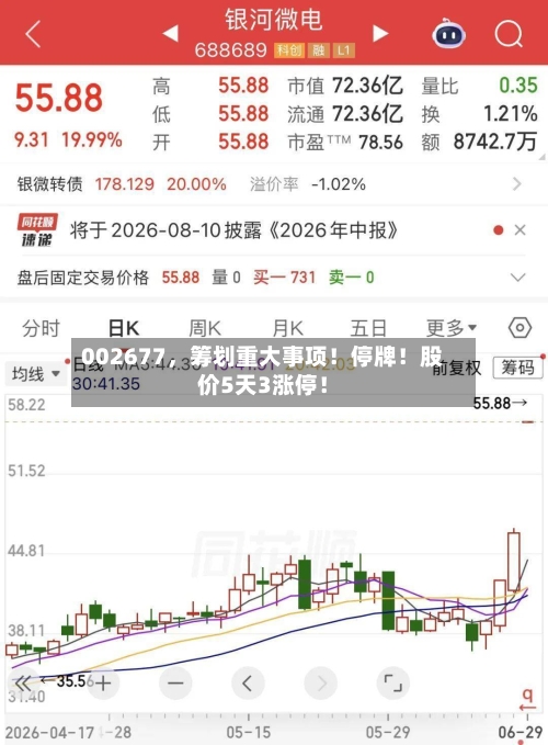 002677，筹划重大事项！停牌！股价5天3涨停！-第2张图片