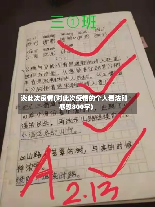 谈此次疫情(对此次疫情的个人看法和感想800字)-第2张图片