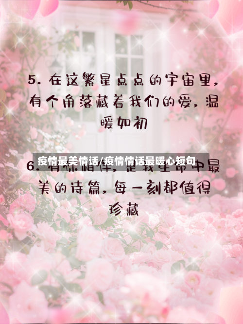 疫情最美情话/疫情情话最暖心短句-第2张图片