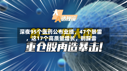 深夜95个医药公布业绩，47个暴雷，这17个高质量增长	，别踩雷-第2张图片